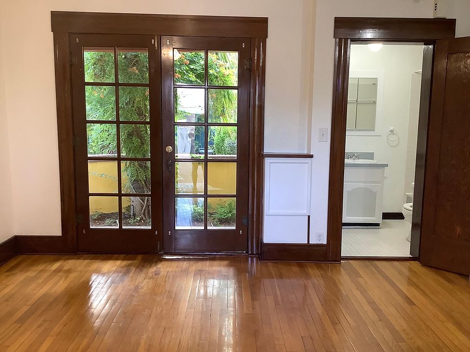 Back door and bathroom