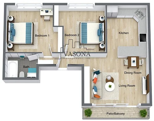 Floor plan Amador Heights 2 Bedroom