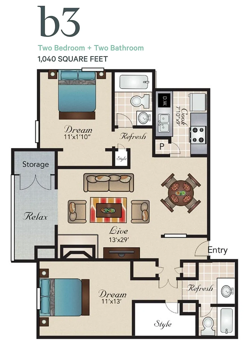 Floor plan B3
