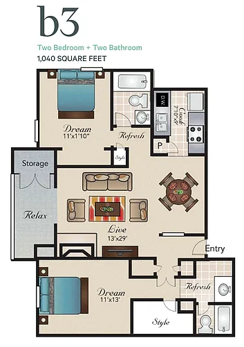 Floor plan B3