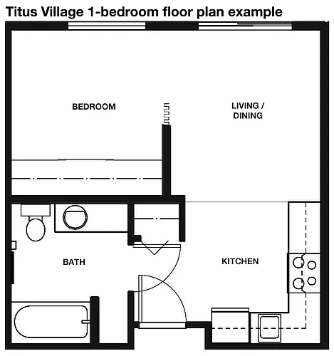 Floor plan 1-Bedroom