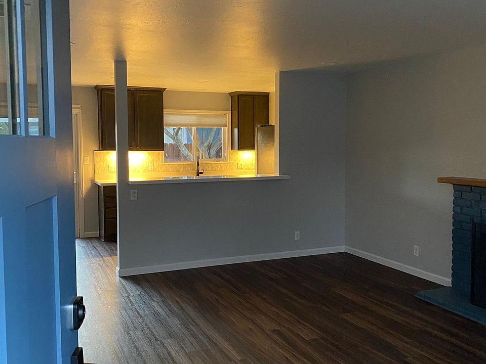 Living room and kitchen view from entrance