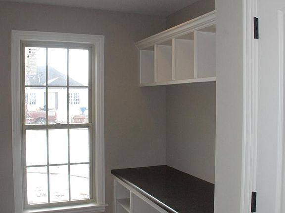 Mud room with built in desk