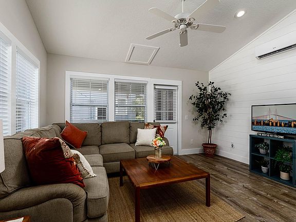 living room with door to balcony