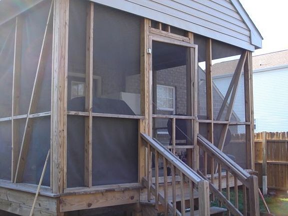 screened rear porch
