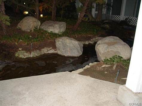 Rear Patio with stream.