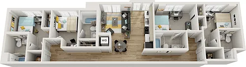 Floor plan 4BR/4BA - D3