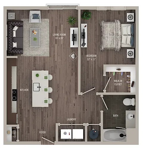 Floor plan Library Park III | A18