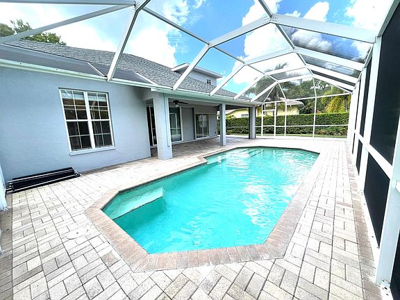 Two exits from pool to yard