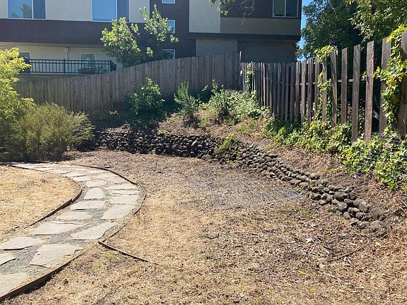 Large fenced yard.