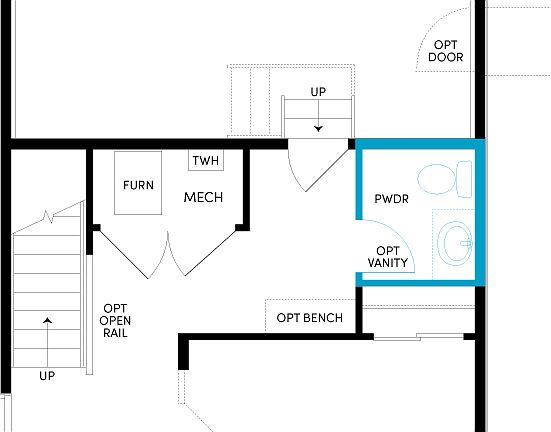 Apex 4 Lower Level Optional Powder Bath at Uplands in Westminster, Co
