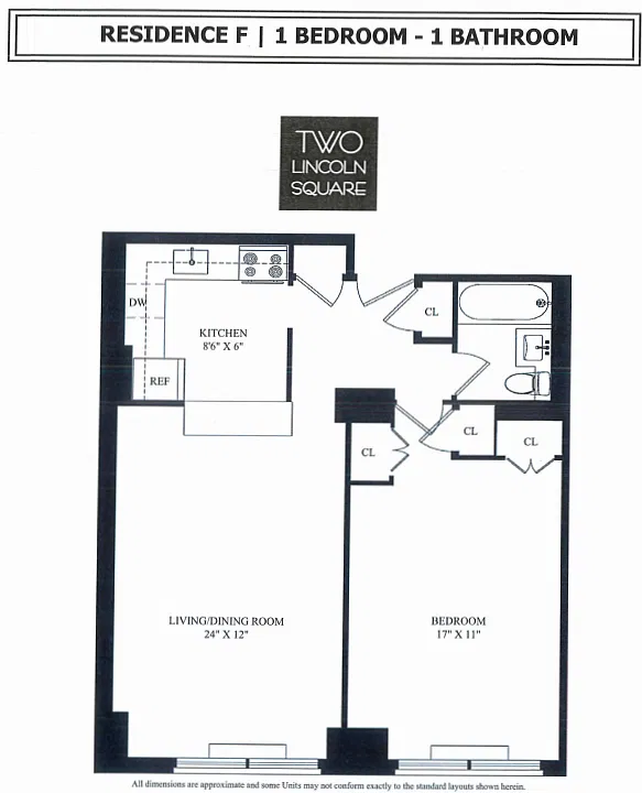 Floor plan 1 Bedroom / 1 Bathroom