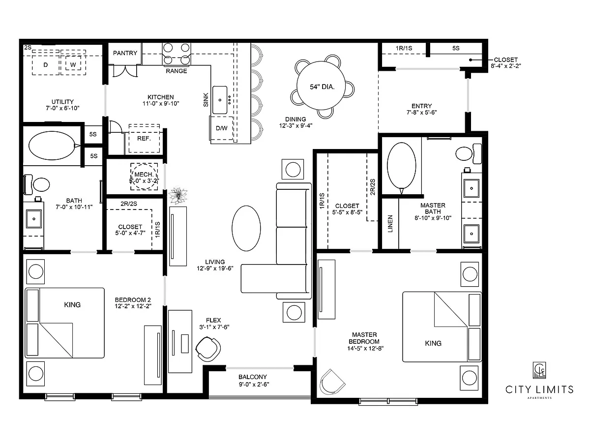 Floor plan 2B