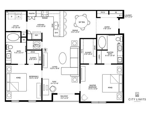 Floor plan 2B