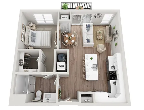 Floor plan 1BR C