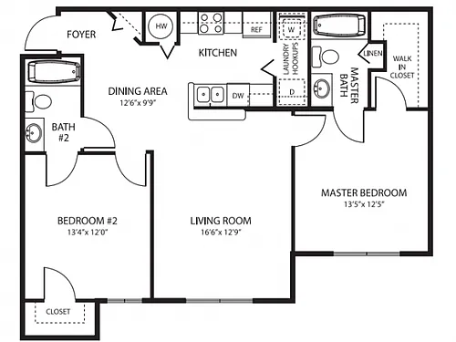 Floor plan 2X2
