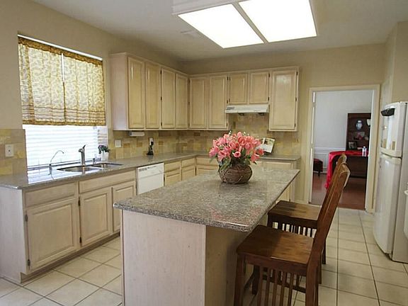 Granite island kitchen.
