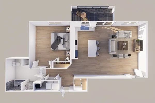Floor plan Lower - Rear View - 1 Stall - 10UNIT R