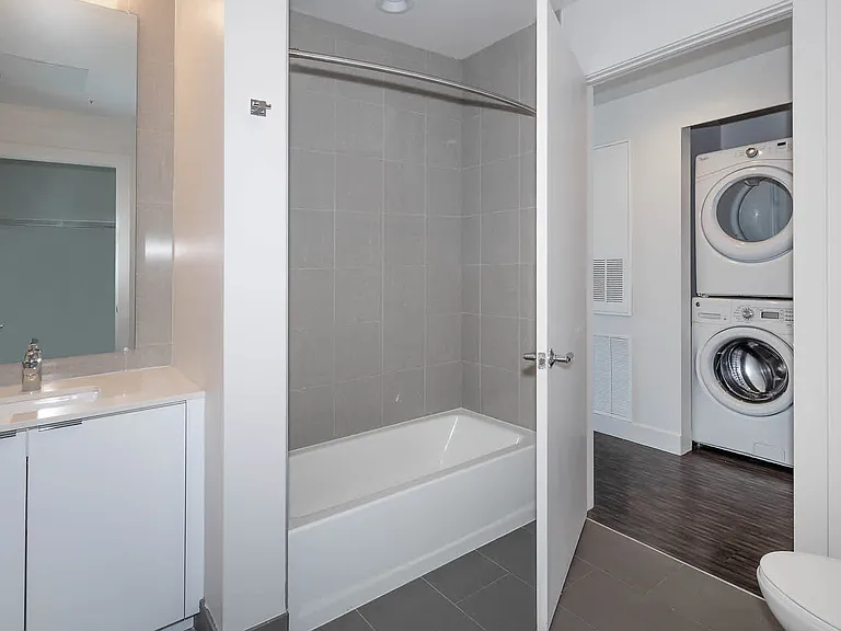 Bathroom with In-home Washer and Dryer