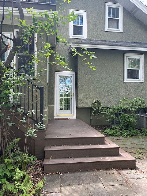 Back entry with patio