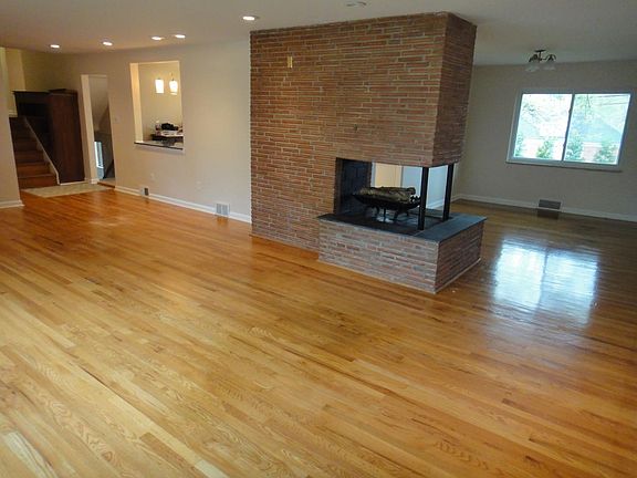 Living room with fireplace