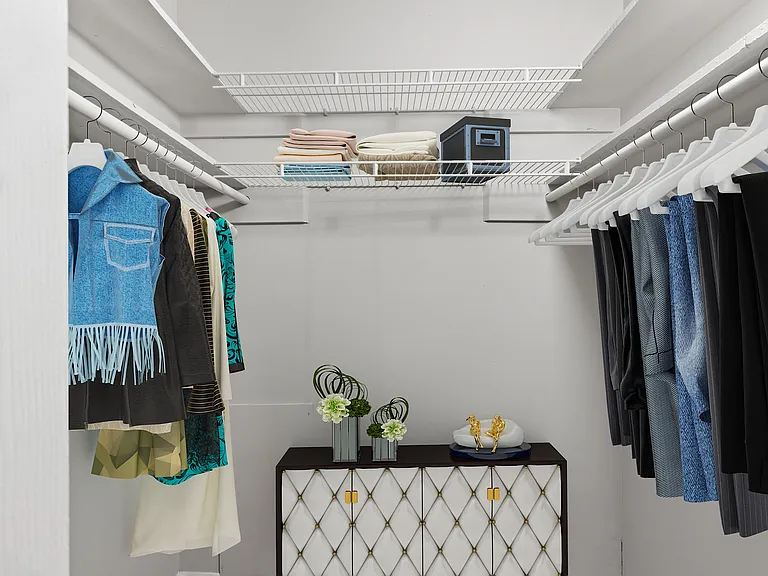Walk-In Closet with Extra Shelving