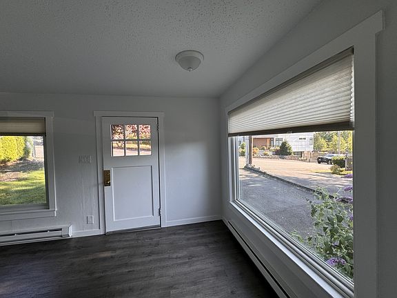 Front door and dining nook