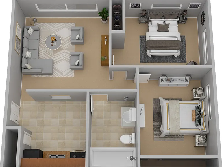 2 Bedroom 1 Bath 2 Bedroom 1 Bath