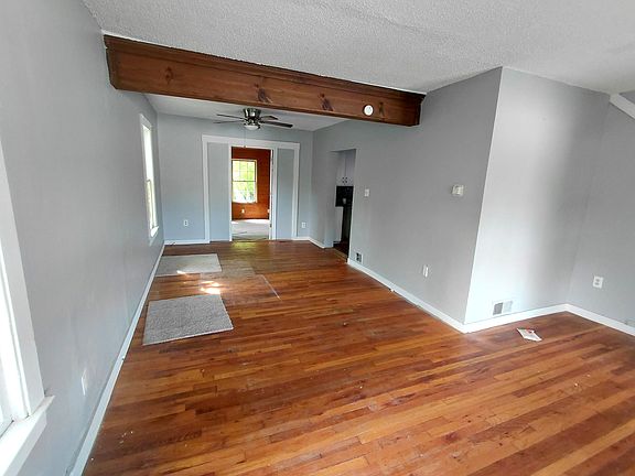Living room and dining room