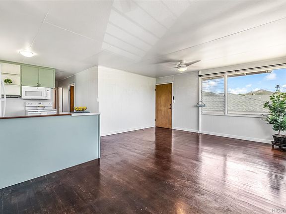 Open dining, kitchen and living areas
