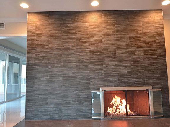 Living room fireplace