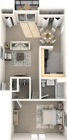 1 Bedroom, 1 Bath 1 Bedroom, 1 Bath