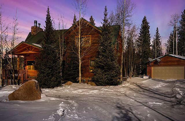 Chalet at Twilight.