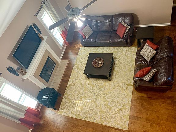 Living room view from the 2nd floor loft area