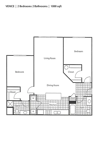 Floor plan 2 Bedroom C1
