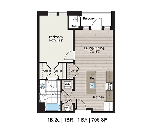 Floor plan 1B.2a