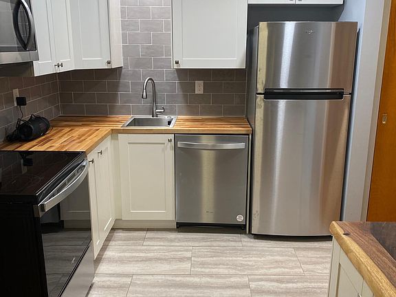 Kitchen with new stainless appliances