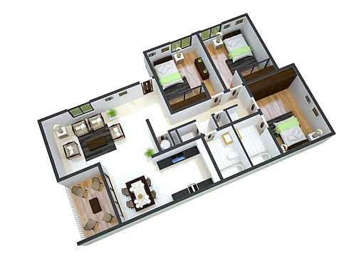 Floor plan 3 Bed/ 2 Bath