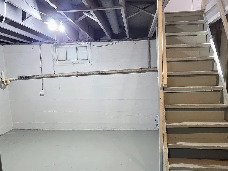 Laundry area in basement