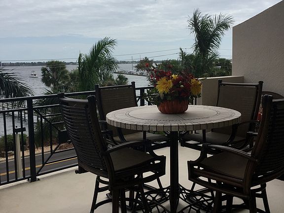 Balcony overlooking river