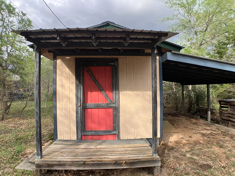 Storage Building with Carport