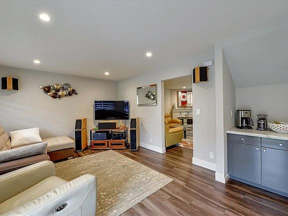 Living Room, a small TV will be provided, not including the sound system
