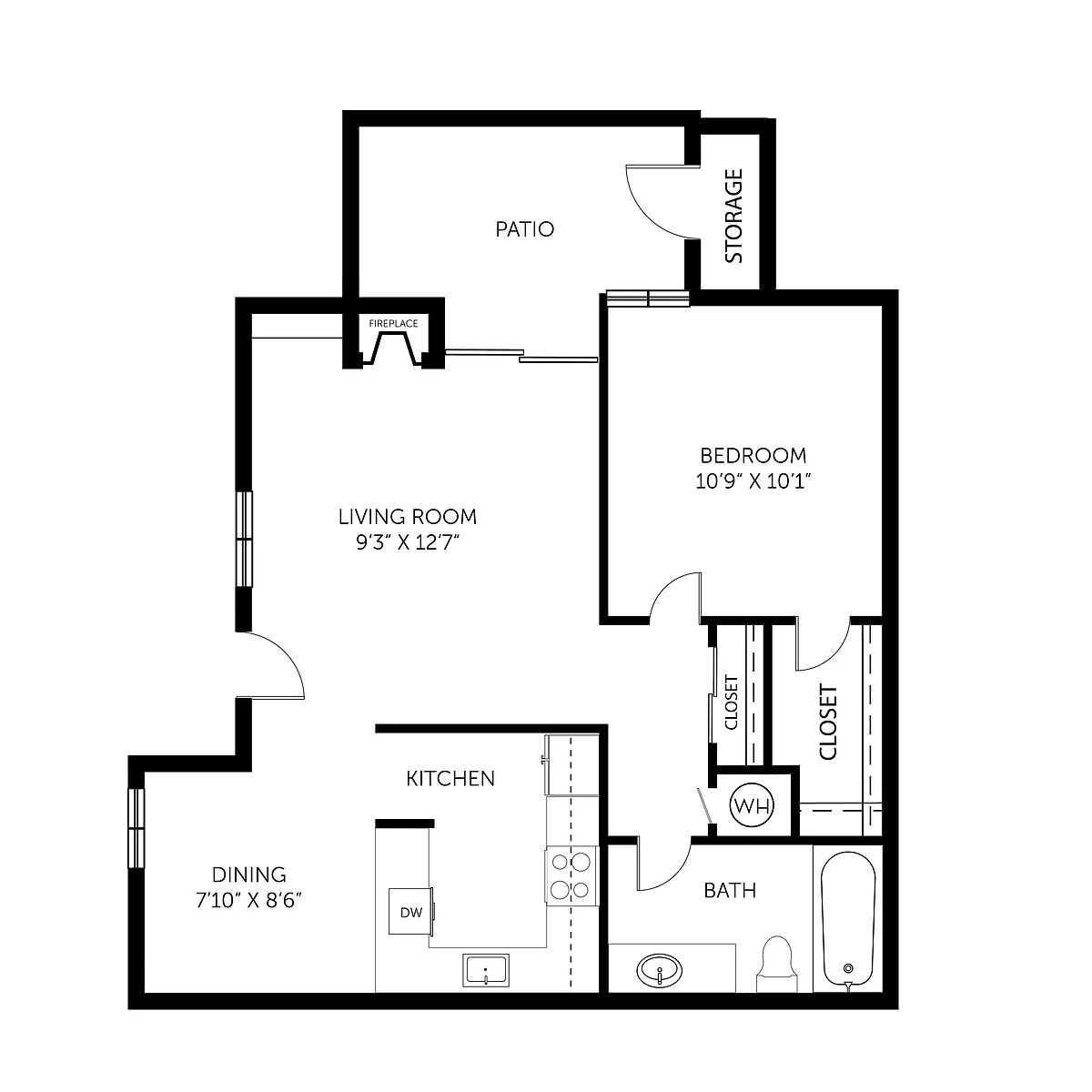 Floor plan 1 Bedroom