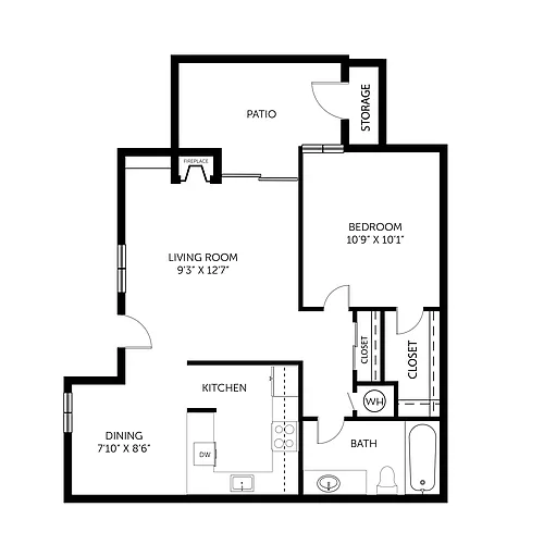 Floor plan 1 Bedroom