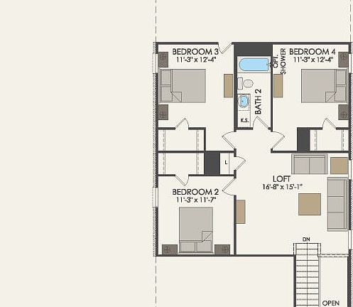 Second Floor 4 br 2.5 ba