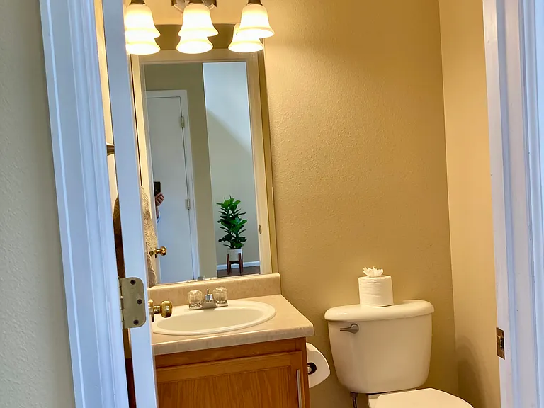 Half bathroom on the first floor