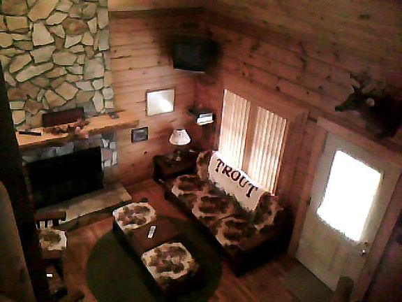 living room view from upstairs open loft