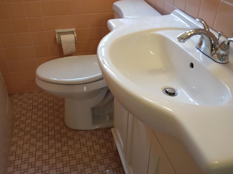 Bathroom with new shower enclosure