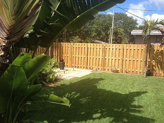 Fully fenced back yard