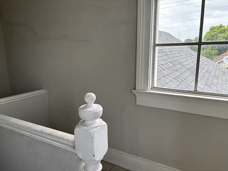 small stair foyer leading into the office